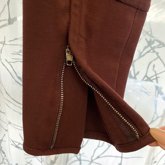 3.1 Phillip Lim Jodhpur BROWN ankle zipper zip skinny leg stretch pants leggings - Picture 9 of 16